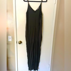 Olive green maxi dress